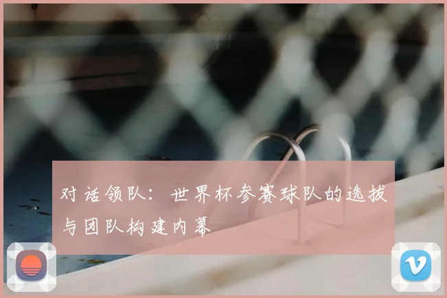 对话领队：世界杯参赛球队的选拔与团队构建内幕